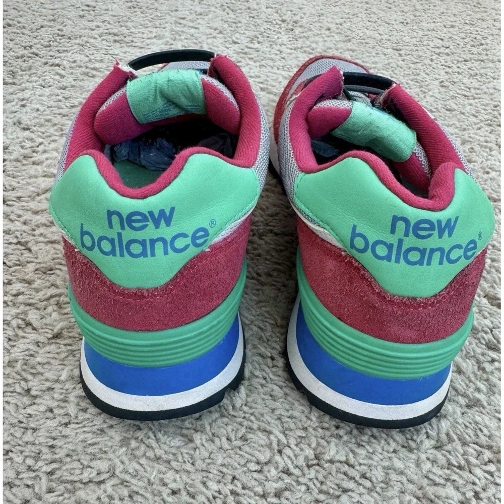 New Balance Sneakers Womens Size 8.5 Classic 574 Red Green Casual Shoes WL574CPV - Picture 9 of 12